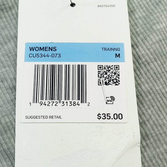 Nike Tank Top Women's Yoga Slim-fit Ribbed Cropped Running Sport Grey CU5344-073 - Picture 6 of 7